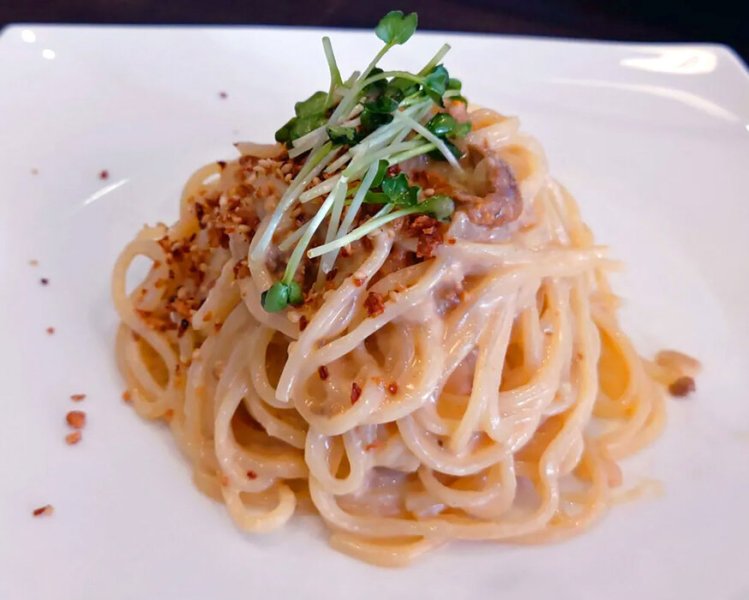 ウニのクリームパスタ