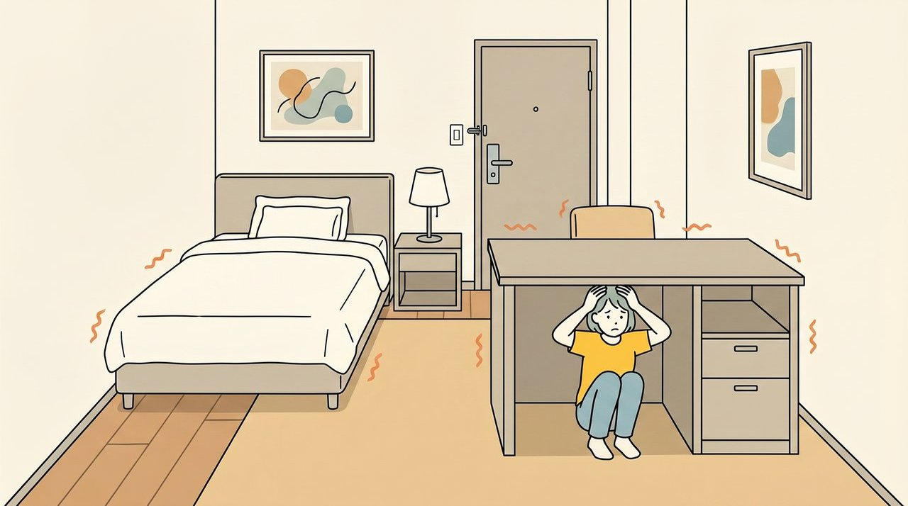 建物内での地震時の行動